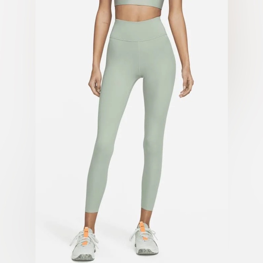 nike yoga luxe 7/8 tights, olive, xs